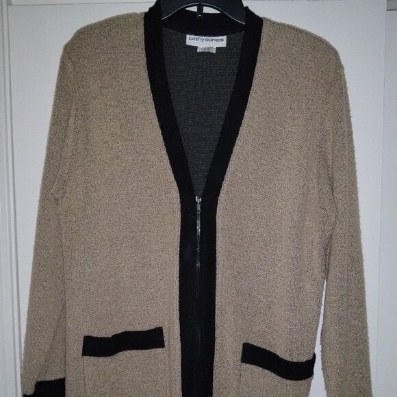 CATHY DANIELS LADIES ZIP-UP SWEATER - Picture 1 of 3